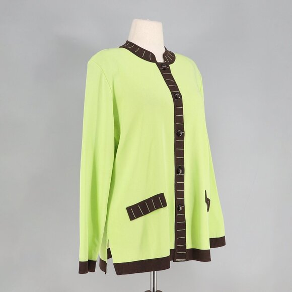 EXCLUSIVELY MISOOK Signature Knit Button Front Cardigan Sweater Size L - Picture 2 of 7